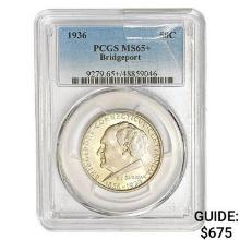 1936 Bridgeport Half Dollar PCGS MS65+