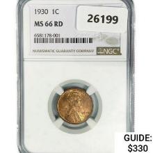 1930 Wheat Cent NGC M66 RD