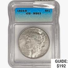 1923-S Silver Peace Dollar ICG MS63