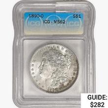 1890-O Morgan Silver Dollar ICG MS62