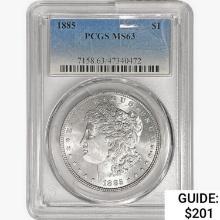 1885 Morgan Silver Dollar PCGS MS63