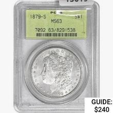 1879-S Morgan Silver Dollar PCGS MS63