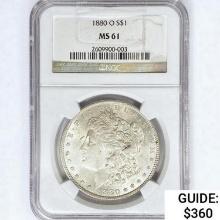 1880-O Morgan Silver Dollar NGC MS61