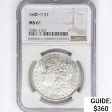 1880-O Morgan Silver Dollar NGC MS61