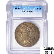 1884-O Morgan Silver Dollar ICG MS65