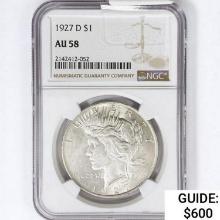 1927-D Silver Peace Dollar NGC AU58