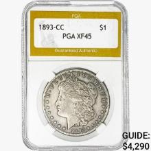 1893-CC Morgan Silver Dollar PGA XF45