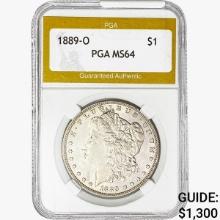 1889-O Morgan Silver Dollar PGA MS64