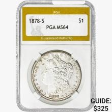 1878-S Morgan Silver Dollar PGA MS64