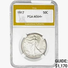 1917 Walking Liberty Half Dollar PGA MS64+