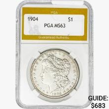 1904 Morgan Silver Dollar PGA MS63