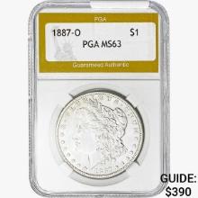 1887-O Morgan Silver Dollar PGA MS63