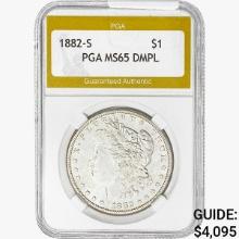 1882-S Morgan Silver Dollar PGA MS65 DMPL
