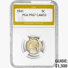 1941 Jefferson Nickel PGA PR67 CAMEO