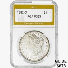 1882-O Morgan Silver Dollar PGA MS65