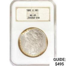 1885-O Morgan Silver Dollar NGC MS65