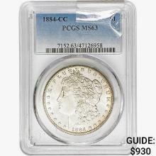 1884-CC Morgan Silver Dollar PCGS MS63