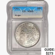 1921 Morgan Silver Dollar ICG MS65