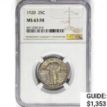 1920 Standing Liberty Quarter NGC MS63 FH