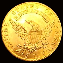 1809/8 $5 Gold Half Eagle CHOICE BU