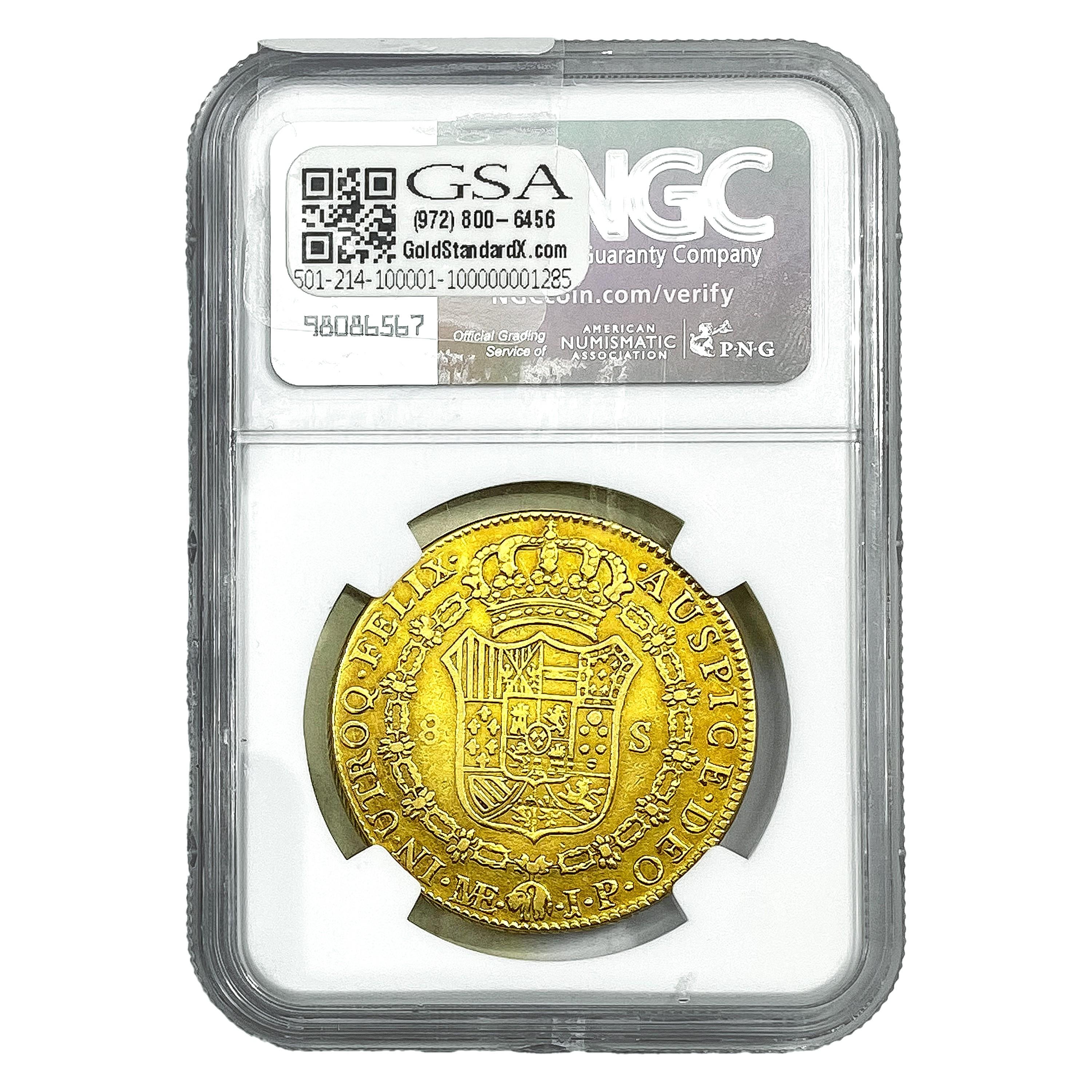 1816 Lima JP Peru 8 Escudos 0.762oz AGW NGC