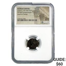 Roman Julian II, AD 360-363 BI Half-Centenionalis NGC