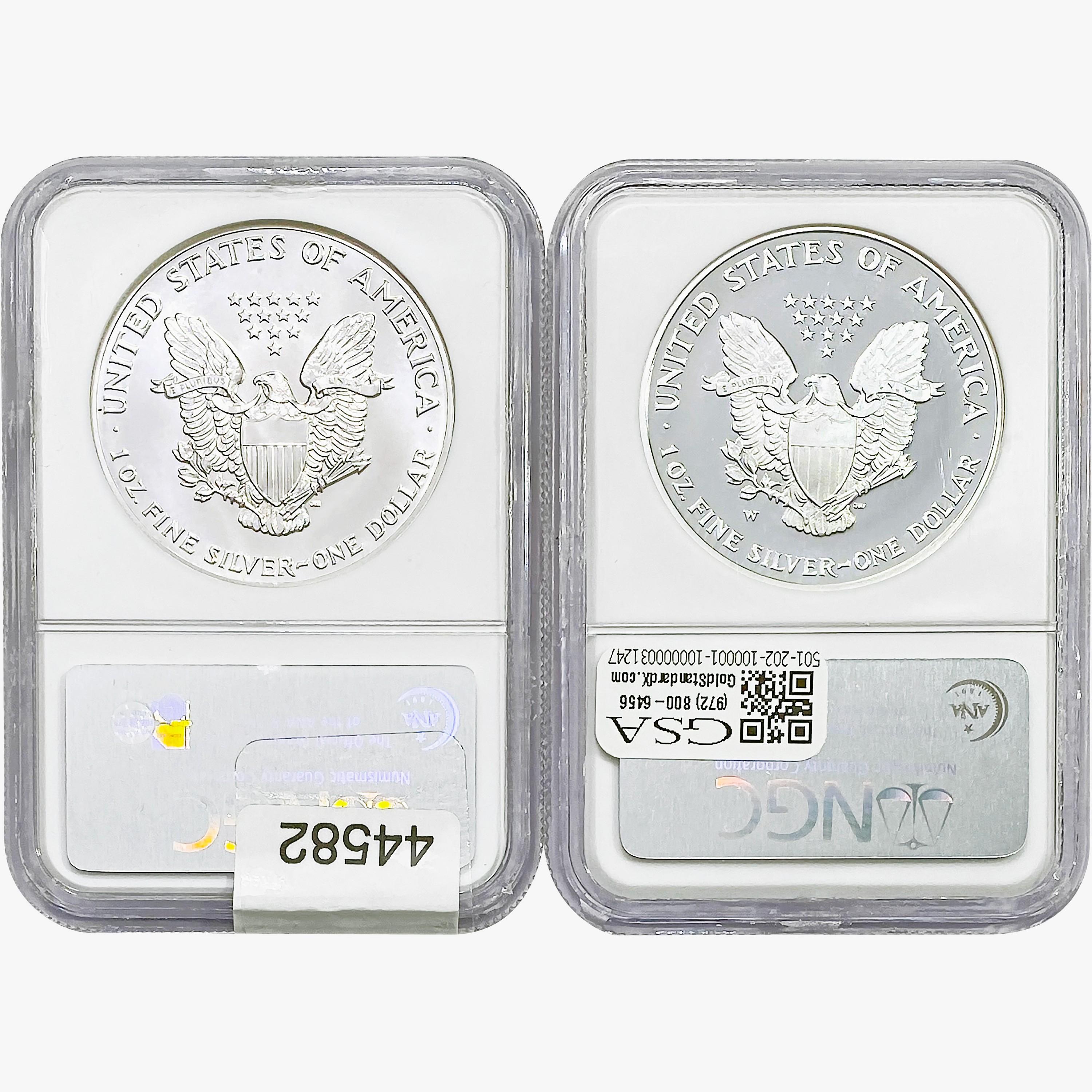 [2] 1986-2007 Silver Eagle NGC MS/PF68/69 ULTRA CAMEO