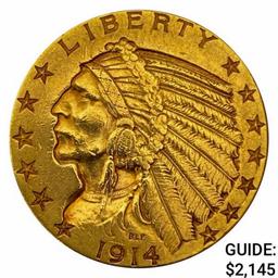 1914 $5 Gold Half Eagle UNCIRCULATED