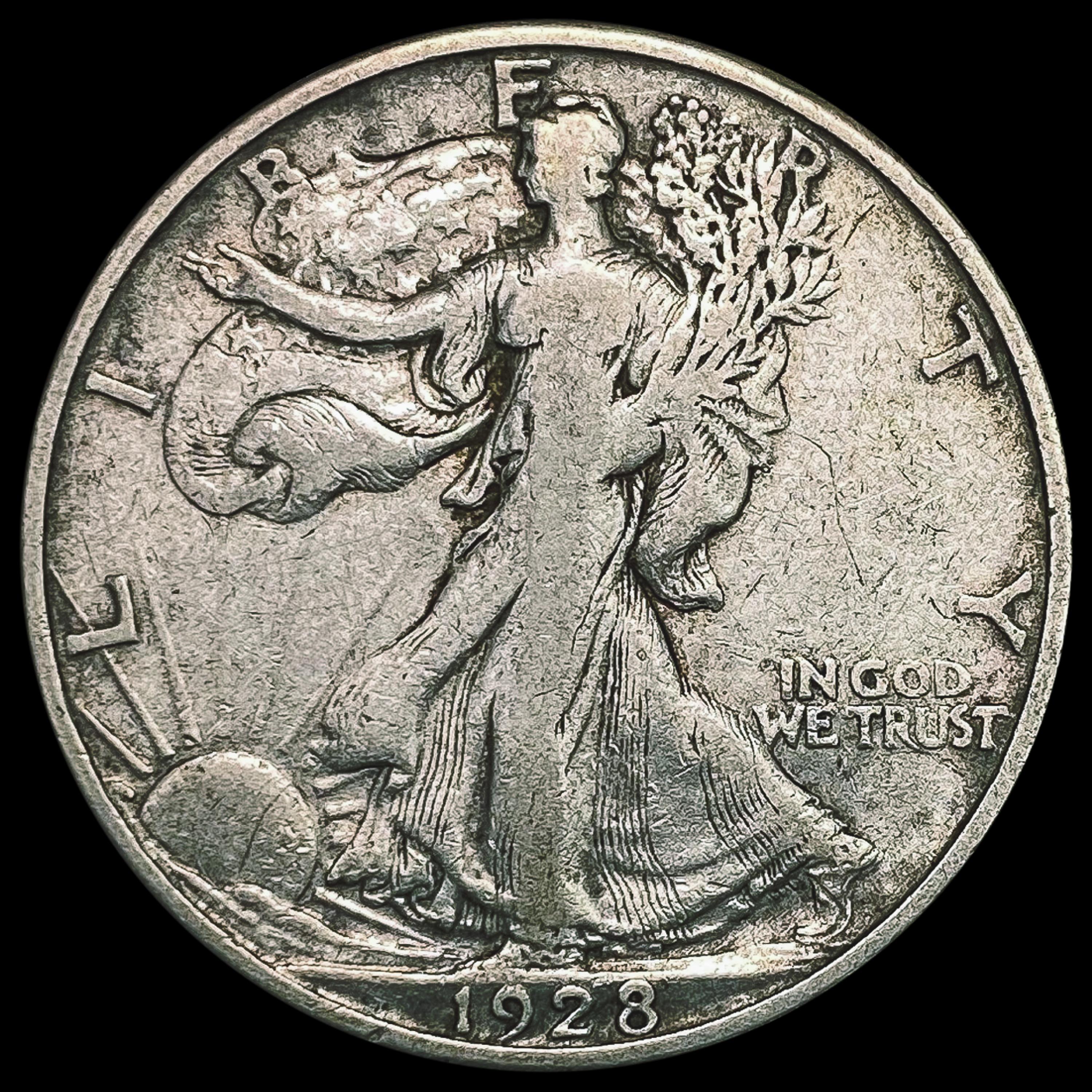 1928-S Walking Liberty Half Dollar LIGHTLY CIRCULATED