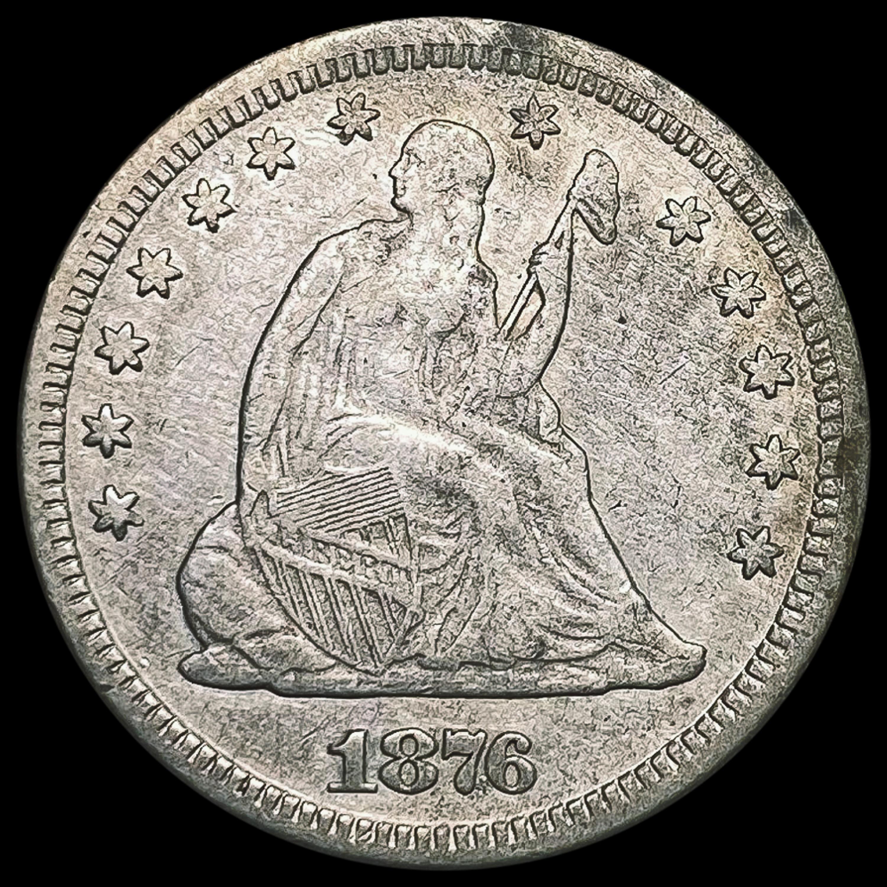 1876 Seated Liberty Quarter CLOSELY UNCIRCULATED