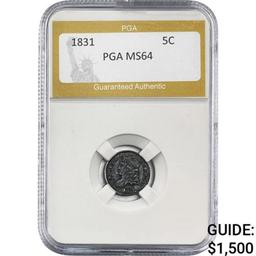 1831 Capped Bust Half Dime PGA MS64