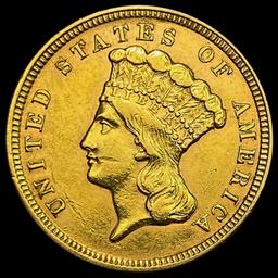 1854 $3 Gold Piece UNCIRCULATED