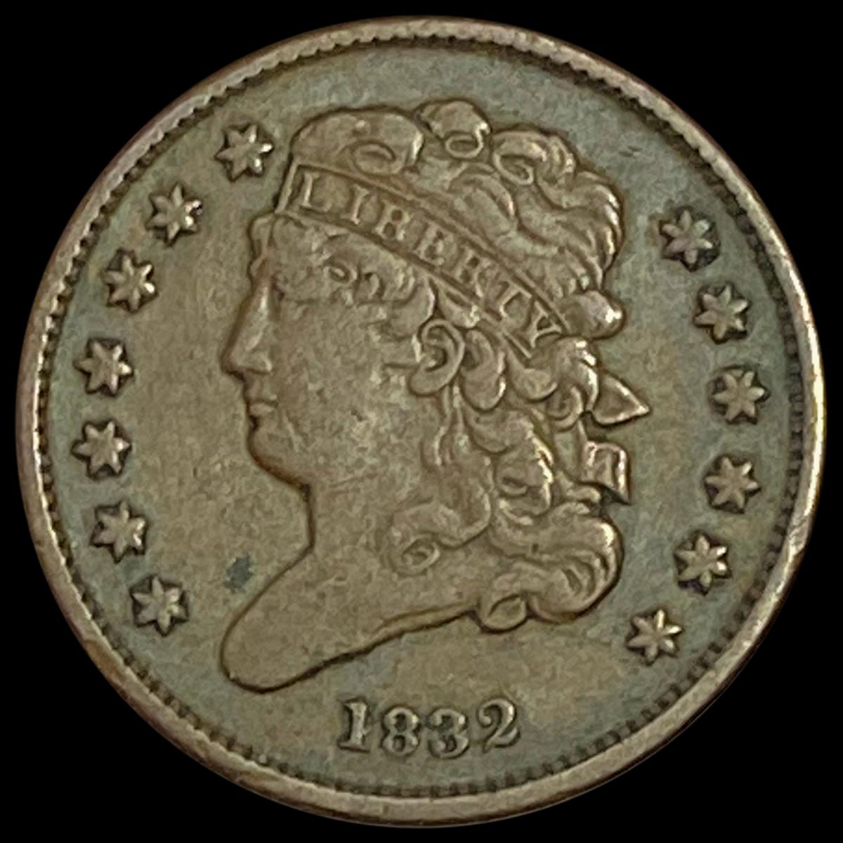 1832 Classic Head Half Cent LIGHTLY CIRCULATED