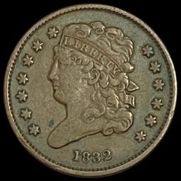 1832 Classic Head Half Cent LIGHTLY CIRCULATED
