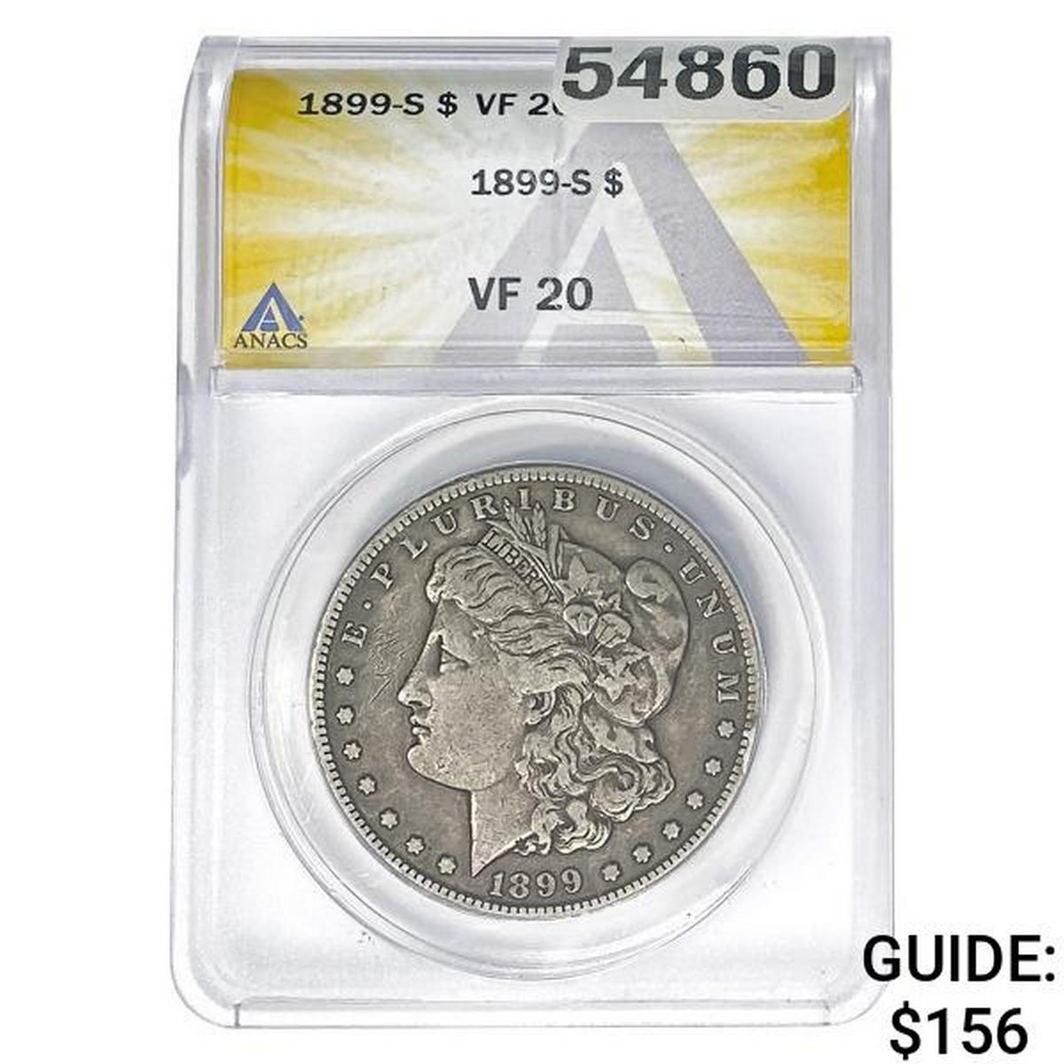 1899-S Morgan Silver Dollar ANACS VF20