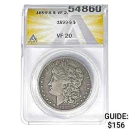 1899-S Morgan Silver Dollar ANACS VF20
