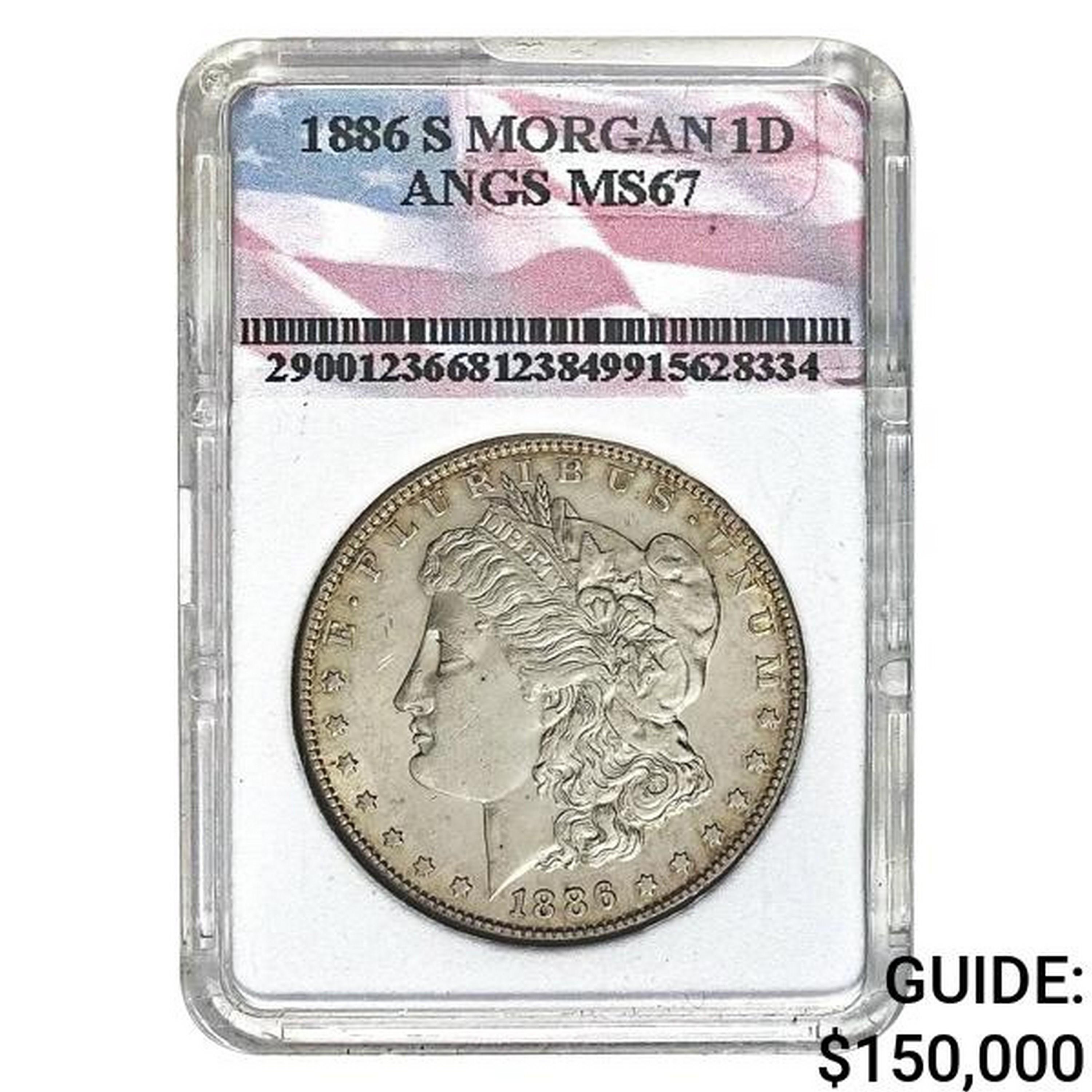 1886-S Morgan Dollar ANGS MS67