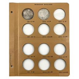 1896-1921 [4] $1 Morgan coins w/ Album