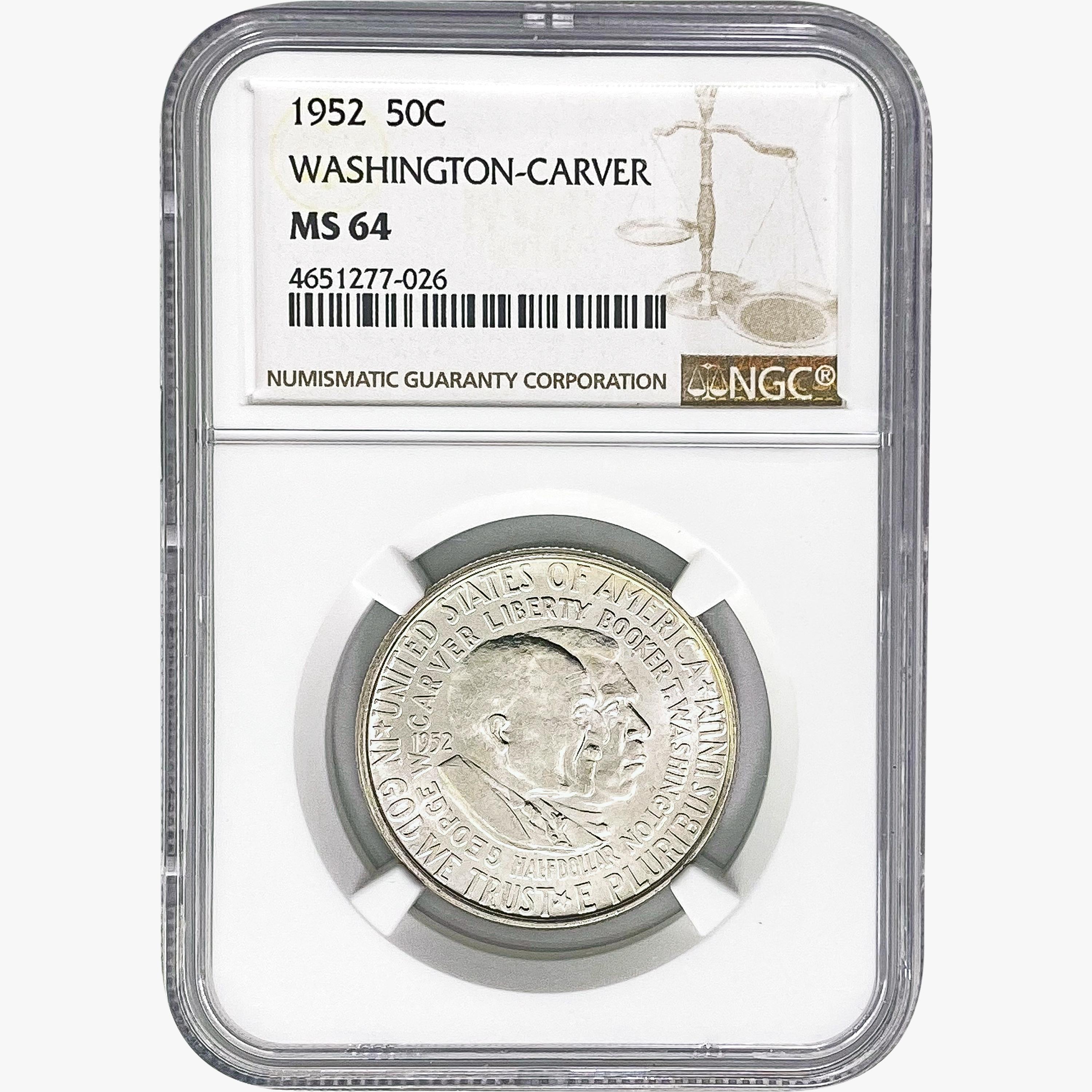 1946-1952 Gem BU Booker T and Wash Carver Half Dollar Lot [4 Coins] NGC MS64/65