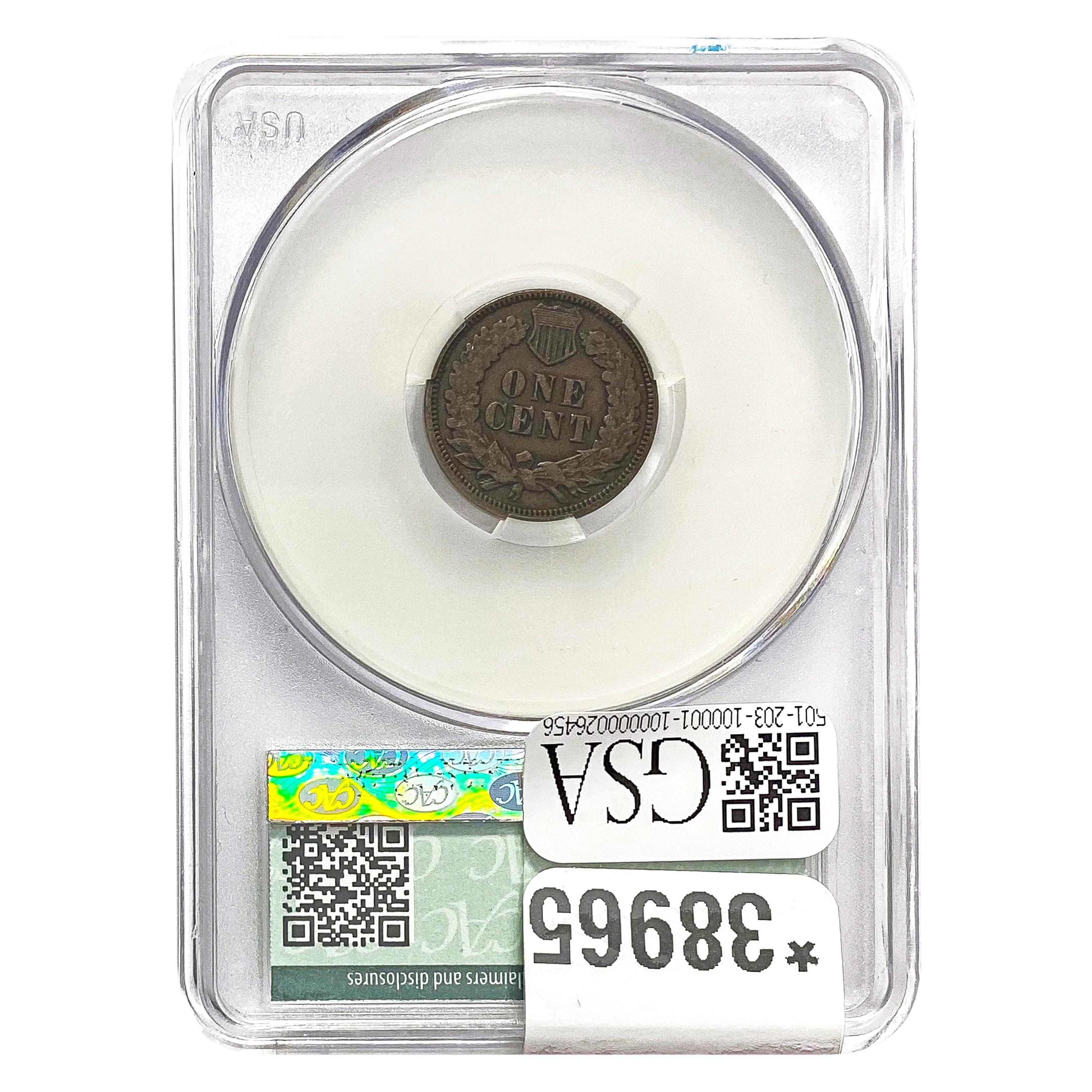 1871 Indian Head Cent CAC F12