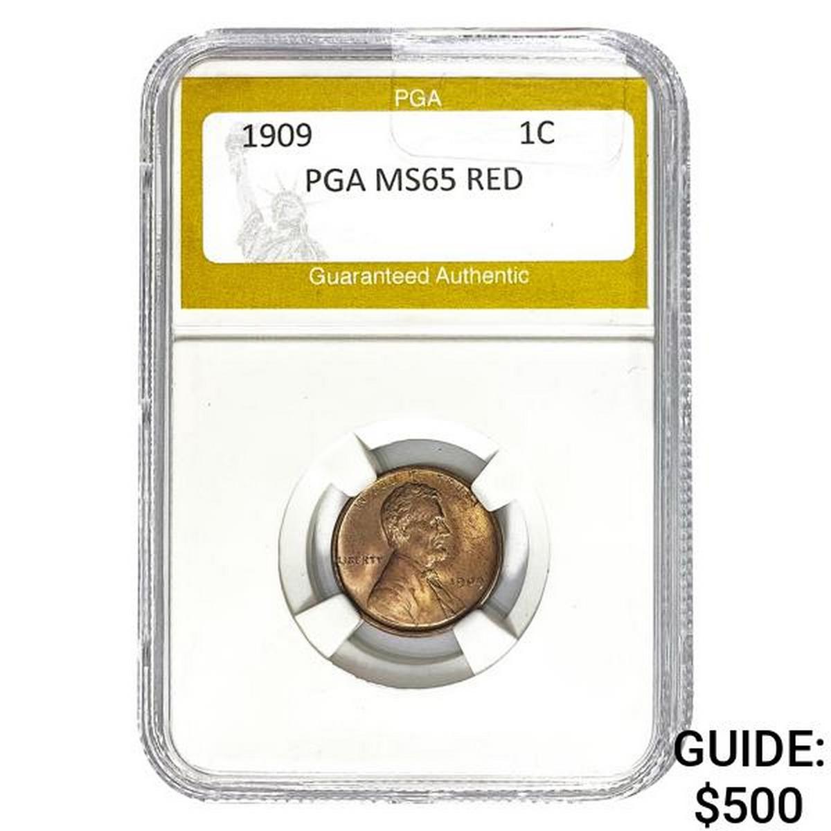 1909 VDB 1C PGA MS65 RED