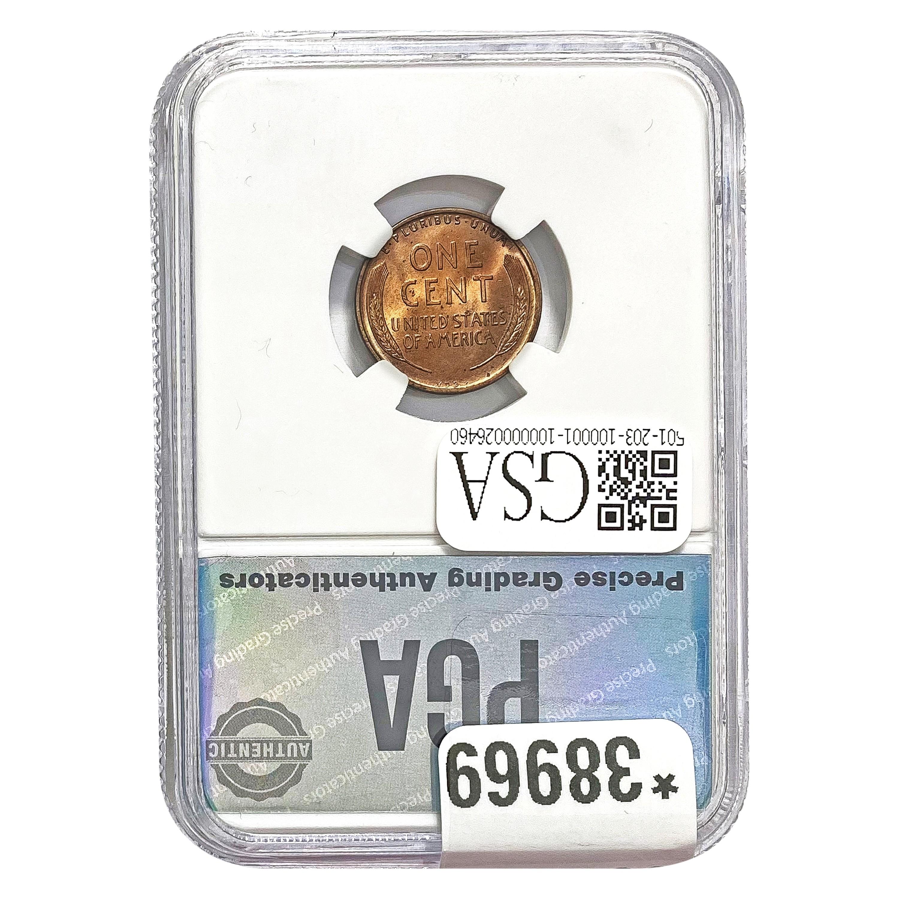 1909 VDB 1C PGA MS65 RED