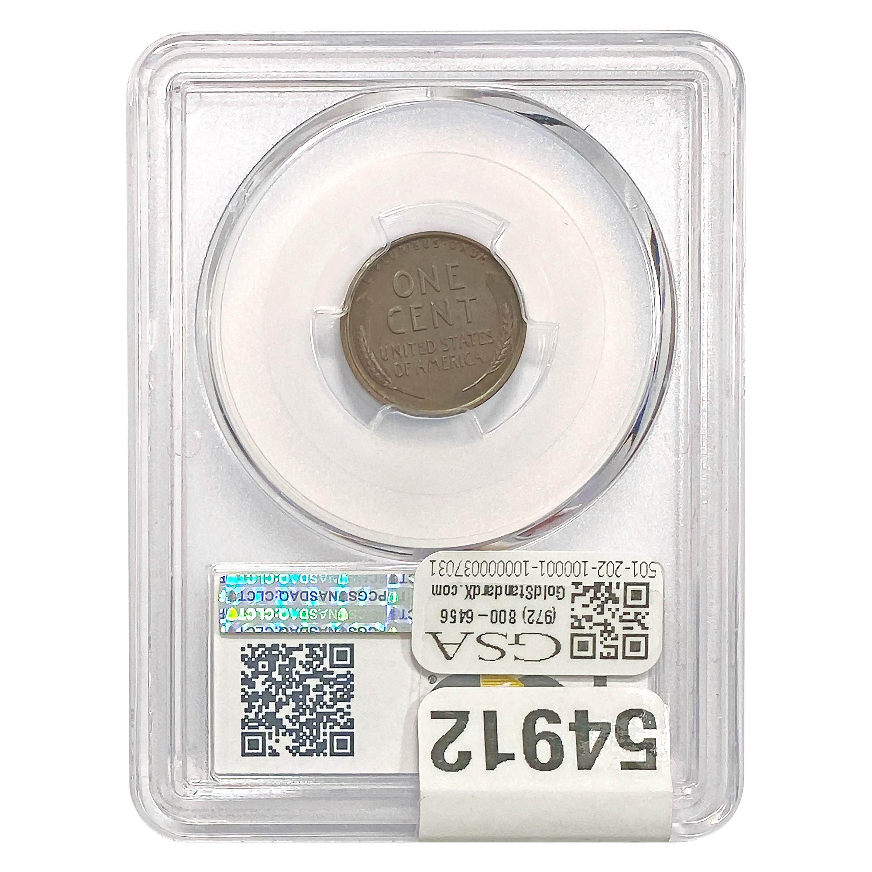 1911-D Wheat Cent PCGS MS63 BN