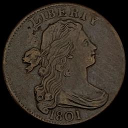 1801 Draped Bust Large Cent CLOSELY UNCIRCULATED