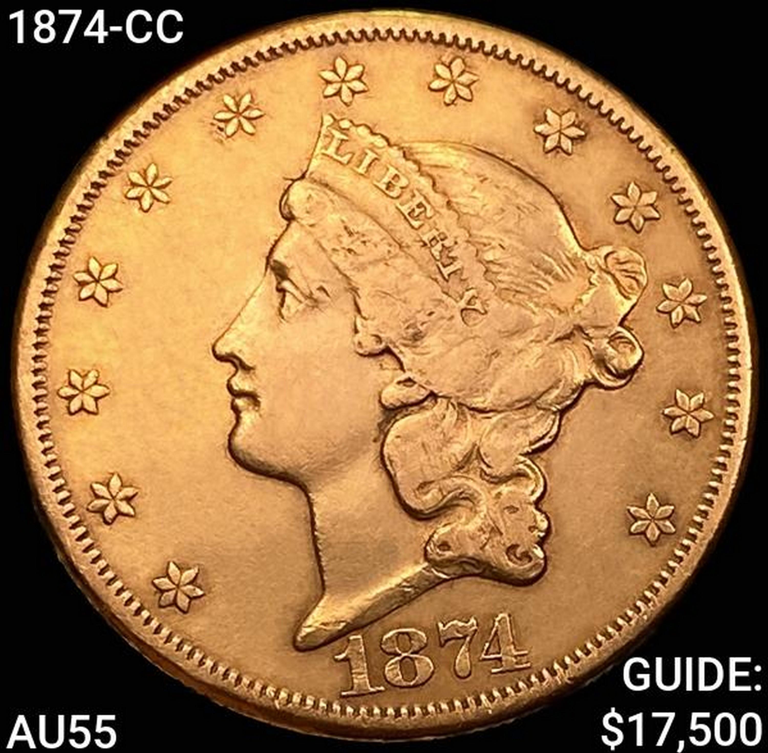 1874-CC $20 Gold Double Eagle