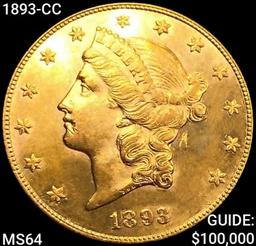 1893-CC $20 Gold Double Eagle