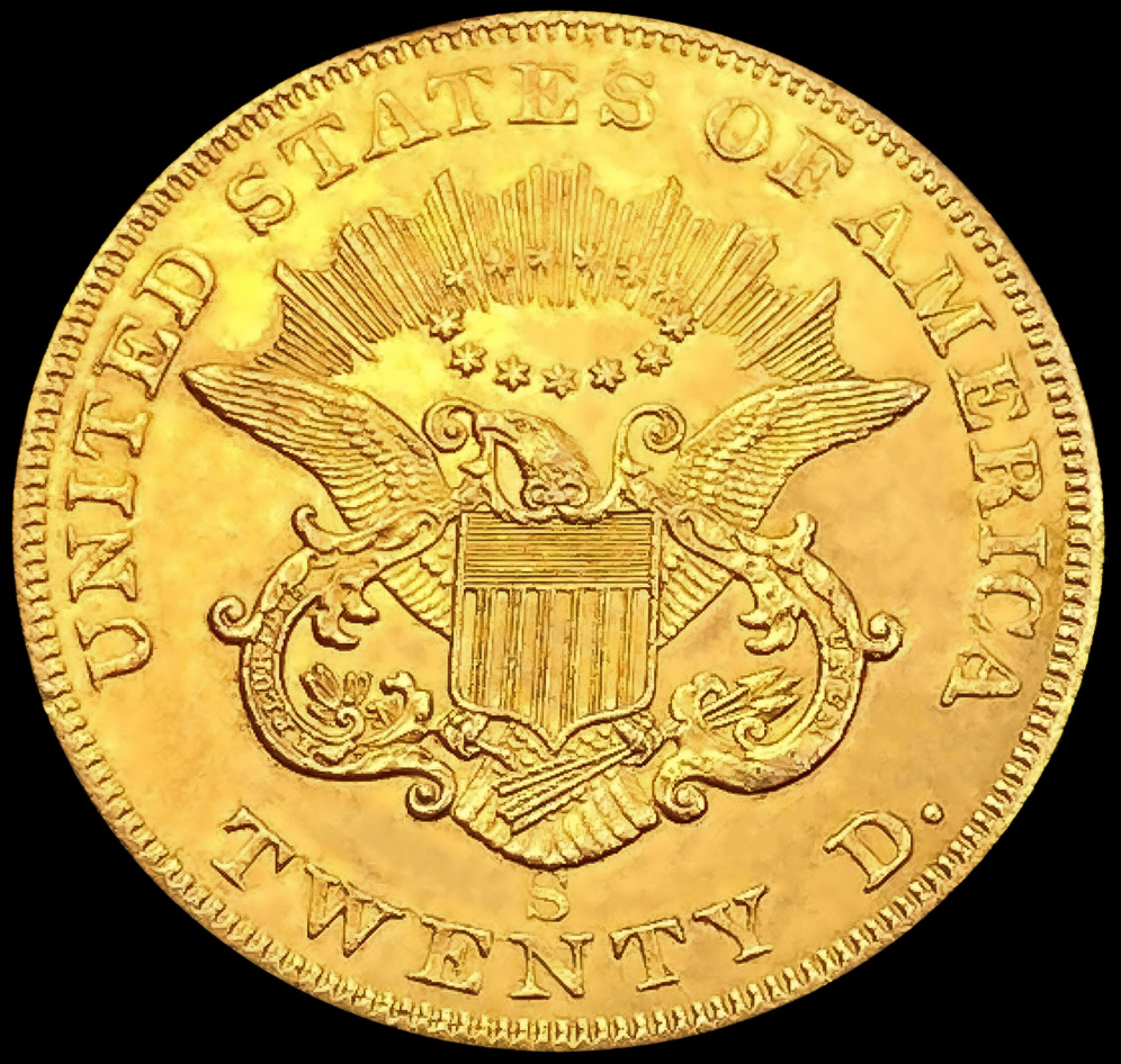 1854-S $20 Gold Double Eagle