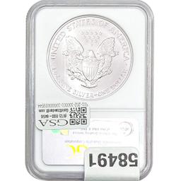 2007 $1 Silver Eagle NGC Gem Unc
