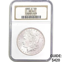 1885-O Morgan Dollar ANACS MS65