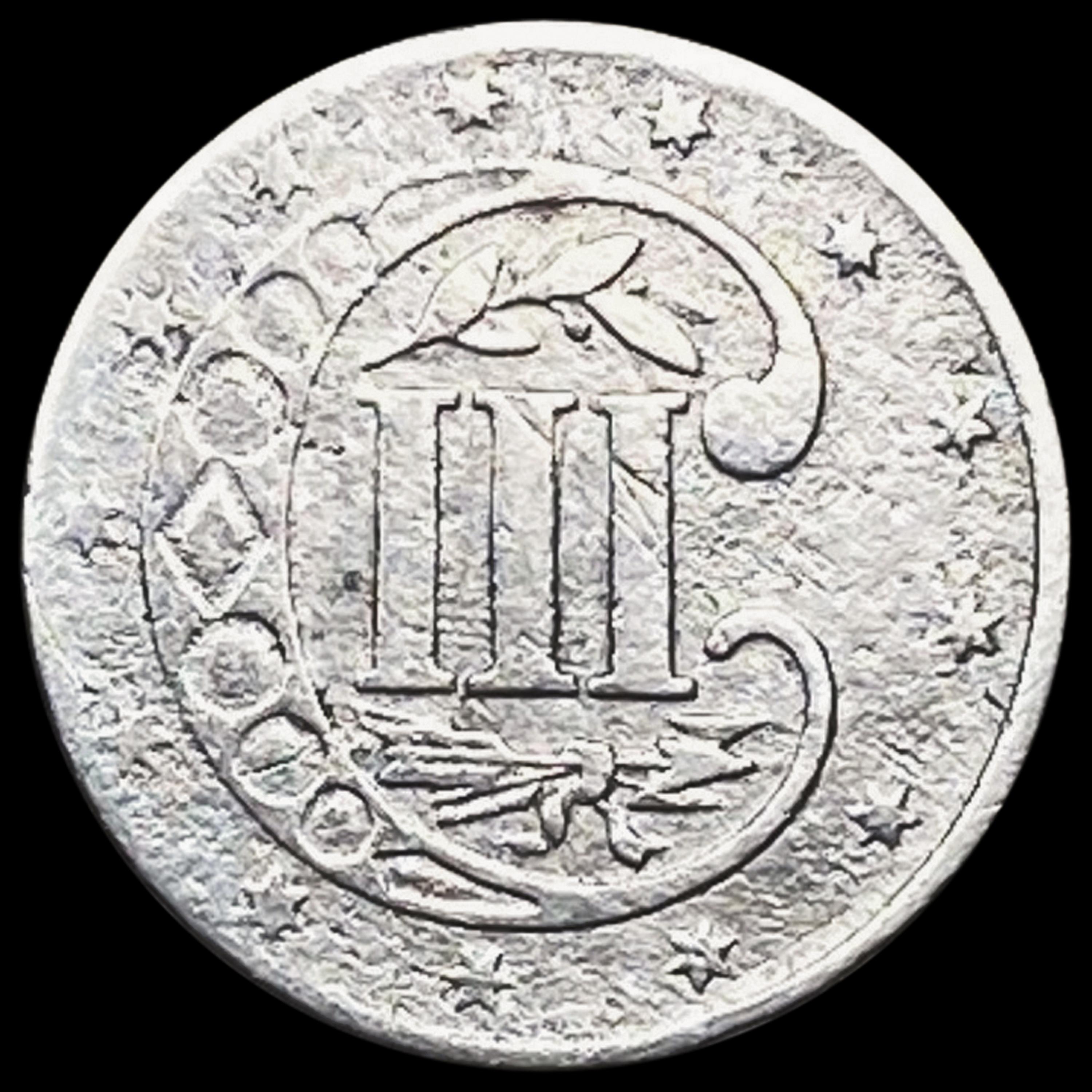 1854 Three-Cent Silver Piece CLOSELY UNCIRCULATED